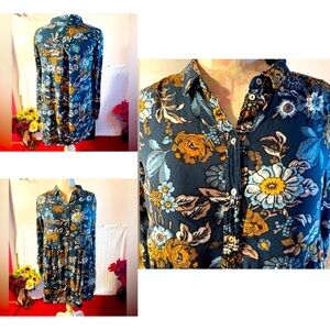 H&M Floral Tunic Blouse